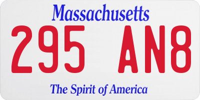 MA license plate 295AN8