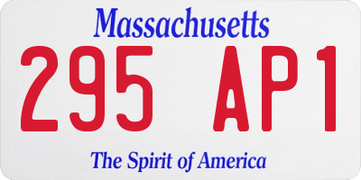 MA license plate 295AP1