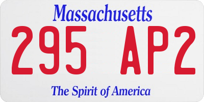MA license plate 295AP2