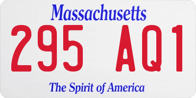 MA license plate 295AQ1