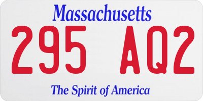 MA license plate 295AQ2