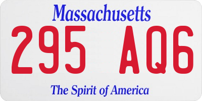 MA license plate 295AQ6