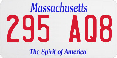 MA license plate 295AQ8