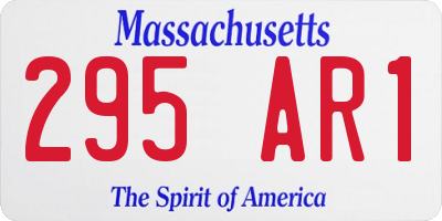 MA license plate 295AR1