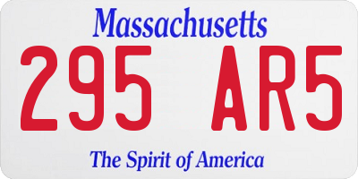 MA license plate 295AR5