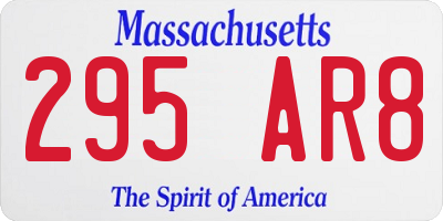 MA license plate 295AR8