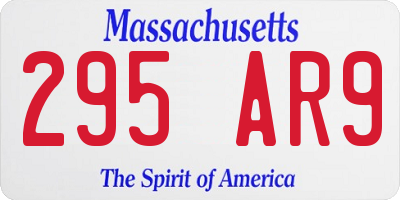 MA license plate 295AR9