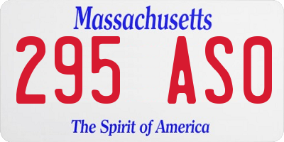 MA license plate 295AS0