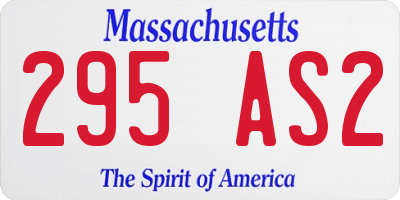MA license plate 295AS2