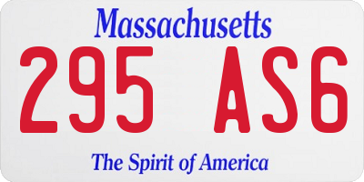 MA license plate 295AS6