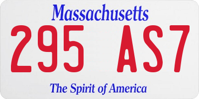 MA license plate 295AS7