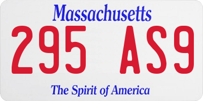 MA license plate 295AS9