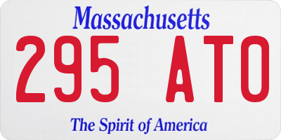MA license plate 295AT0