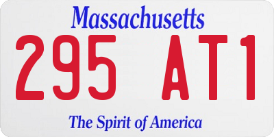 MA license plate 295AT1