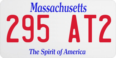 MA license plate 295AT2