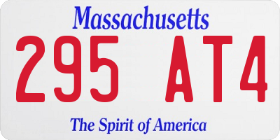 MA license plate 295AT4