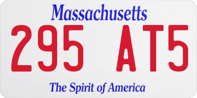 MA license plate 295AT5