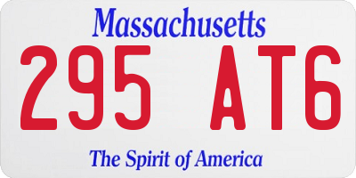 MA license plate 295AT6