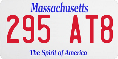 MA license plate 295AT8