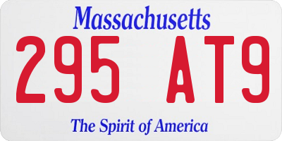 MA license plate 295AT9