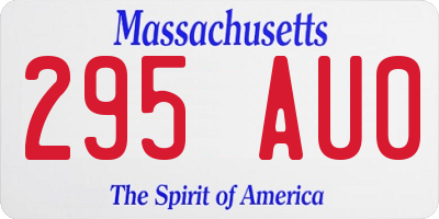 MA license plate 295AU0