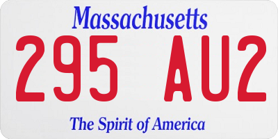 MA license plate 295AU2