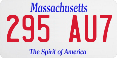 MA license plate 295AU7