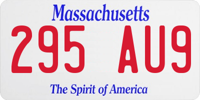 MA license plate 295AU9