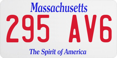 MA license plate 295AV6