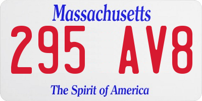 MA license plate 295AV8
