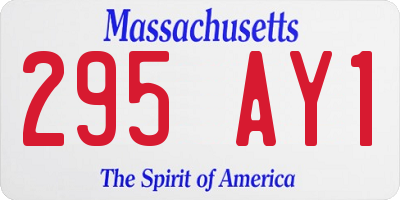 MA license plate 295AY1