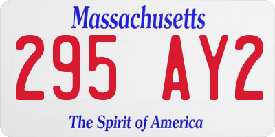 MA license plate 295AY2