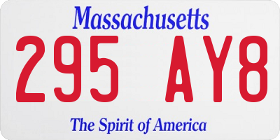 MA license plate 295AY8