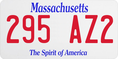MA license plate 295AZ2