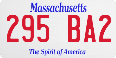 MA license plate 295BA2