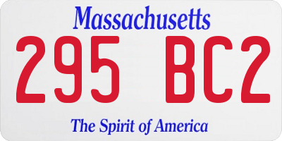 MA license plate 295BC2