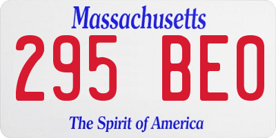 MA license plate 295BE0