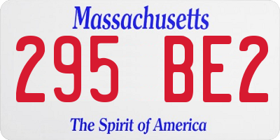 MA license plate 295BE2