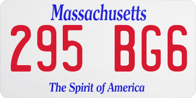 MA license plate 295BG6