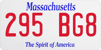 MA license plate 295BG8