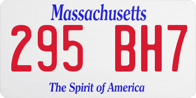 MA license plate 295BH7