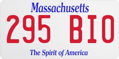 MA license plate 295BI0
