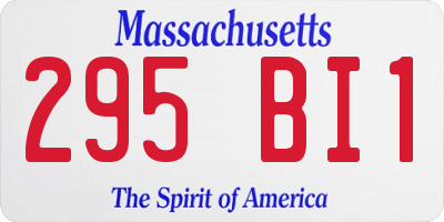 MA license plate 295BI1