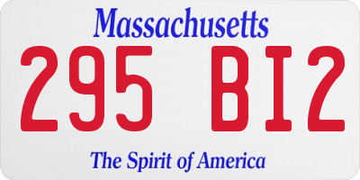 MA license plate 295BI2