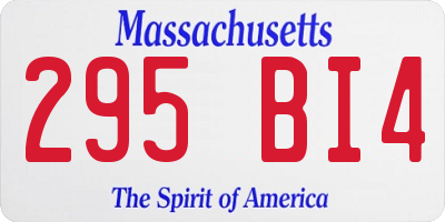 MA license plate 295BI4
