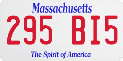 MA license plate 295BI5