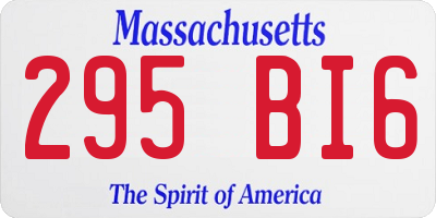 MA license plate 295BI6