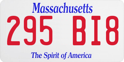 MA license plate 295BI8