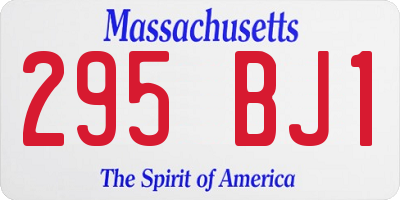 MA license plate 295BJ1