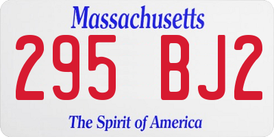MA license plate 295BJ2